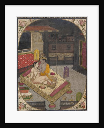 Radha and Krishna on a Bed at Night, ca. 1830 by Unknown
