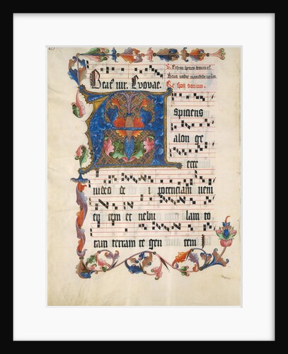 Manuscript Leaf with Initial A, from an Antiphonary, ca. 1425-50 by Unknown
