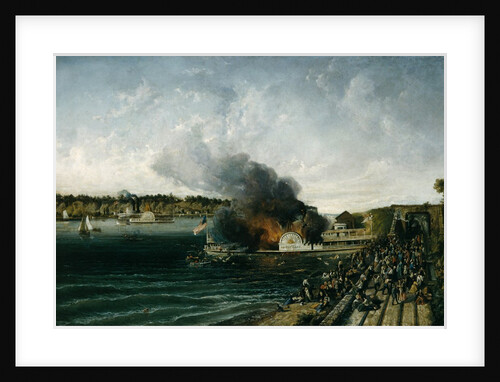 Burning of the Sidewheeler Henry Clay, ca. 1854-60 by Unknown