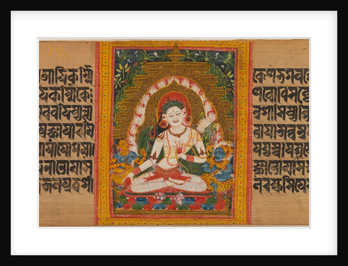 White Tara, Folio from… Manuscript, early 12th century by Unknown