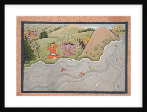 The Demon Marichi Tries to Dissuade Ravana… from a dispersed Ramayana series, ca. 1780 by Unknown