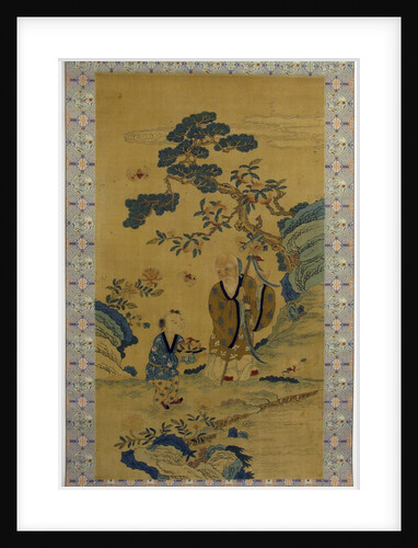 God of Longevity and boy, 19th century by Unknown