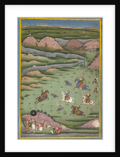 Maharana Amar Singh II or Sangram Singh Hunting Wild Boar, 19th century by Unknown