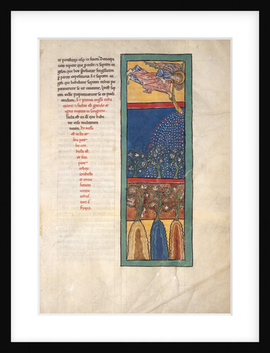 Leaf from a Beatus Manuscript: the First Angel Sounds the Trumpet…, ca. 1180 by Unknown