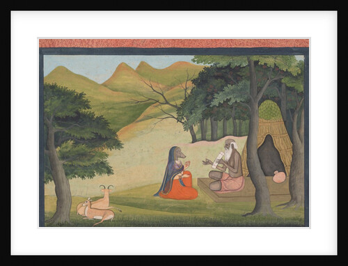 Queen Choladevi Before the Hermit-Sage Angiras… from a Dispersed Vrataraja…, ca. 1790 by Unknown