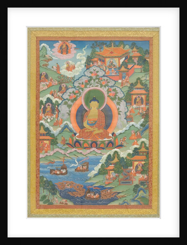 Thanka with Buddha, 19th century by Unknown
