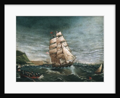 Ship in New York Harbor, ca. 1890 by Unknown