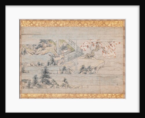 Detached section from scroll one from A Long Tale for an Autumn Night… ca. 1400 by Unknown