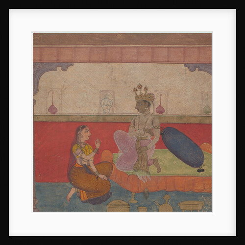 Radha Speaks to Krishna: Page from the Boston Rasikapriya, ca. 1610 by Unknown
