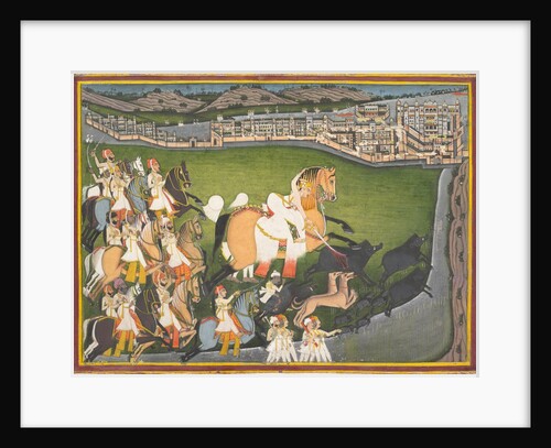 A Prince Hunting Boars with His Retinue, late 18th-early 19th century by Unknown