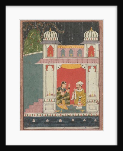 A Heroine and Her Lover in a Pavilion: Page from a Dispersed Nayikabheda , ca. 1660-80 by Unknown