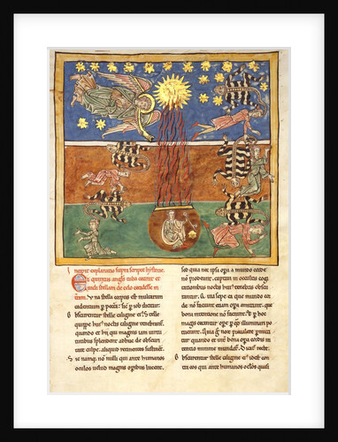 Leaf from a Beatus Manuscript: at the Clarion of the Fifth Angel's Trumpet…, ca. 1180 by Unknown