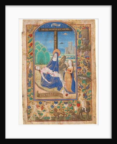 Manuscript Leaf with the Pieta, from a Book of Hours, last quarter 15th century by Unknown