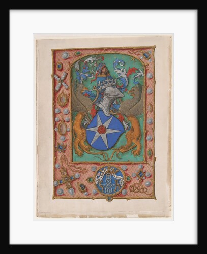 Manuscript Leaf with Coat of Arms, from a Book of Hours, ca. 1500 by Unknown