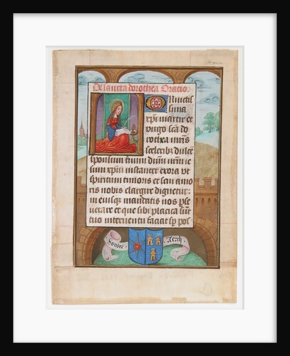 Manuscript Leaf wtih Saint Dorothy, from a Book of Hours, ca. 1500 by Unknown