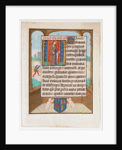 Manuscript Leaf with Saint Thomas, from a Book of Hours, ca. 1500 by Unknown