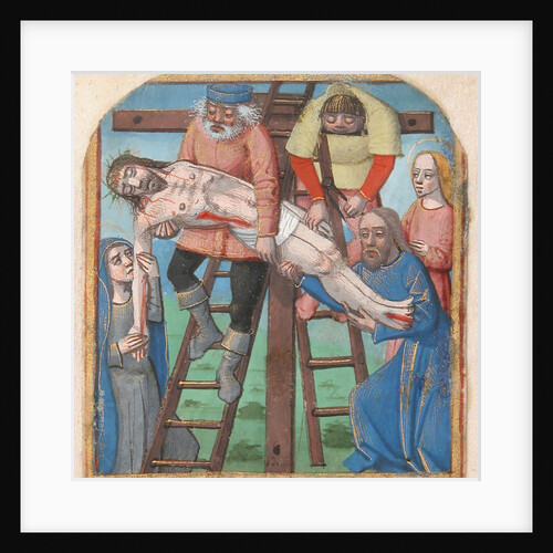 Manuscript Illumination with the Descent from the Cross, from a Book of Hours, late 15th century by Unknown