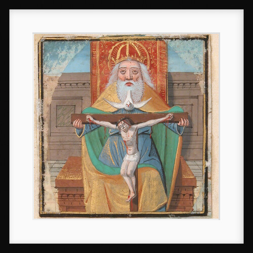 Manuscript Illumination with the Trinity, from a Book of Hours, late 15th century by Unknown