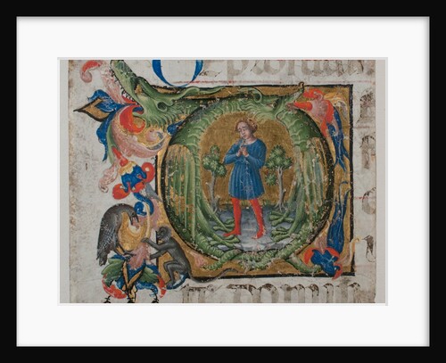 Manuscript Illumination with Initial Q, from a Choir Book, first half 15th century by Unknown