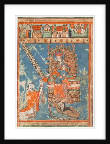 Manuscript Leaf with Dedication of a Book to the Virgin, ca. 1400 by Unknown