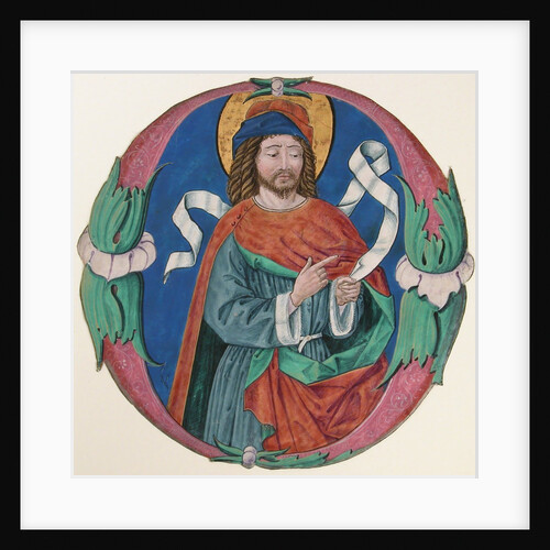 Manuscript Illumination with the Figure of a Saint in an Initial O, ca. 1480 by Unknown