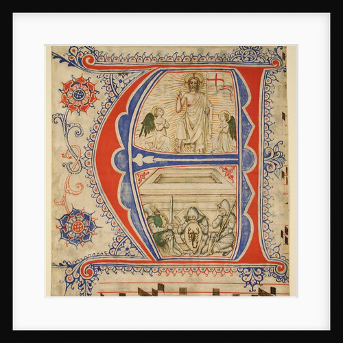 Manuscript Leaf Showing an Illuminated Initial A…, second half of 14th-early 15th century by Unknown