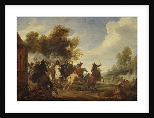 A Cavalry Engagement by Adam Frans van der Meulen