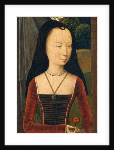 Young Woman with a Pink, ca. 1485-90 by Hans Memling