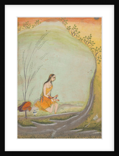 A Lady Applying Henna to Her Foot, ca. 1720-30 by Ustad Mohamed