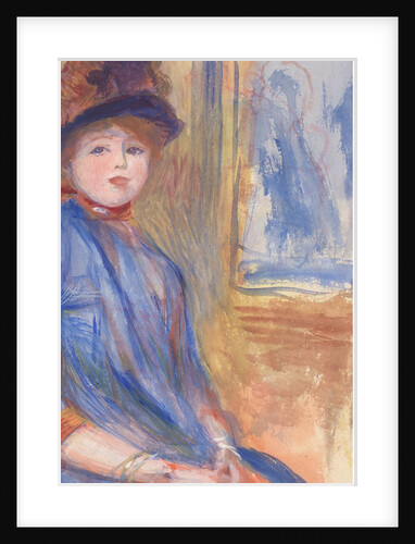 Young Girl in a Blue Dress, ca. 1890 by Pierre-Auguste Renoir