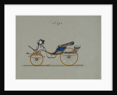 Design for Cabriolet or Victoria, no. 3785, 1882 by Brewster & Co