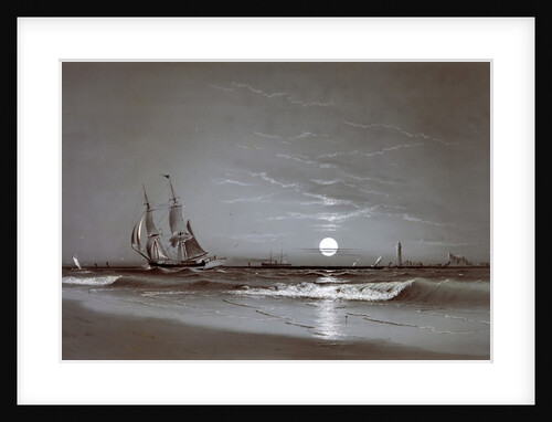 Entrance to Harbor?Moonlight, 1881 by David Johnson Kennedy