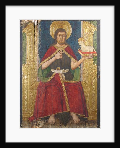 Panel with Saint John the Baptist Enthroned from Retable, 15th century by Domingo Ram