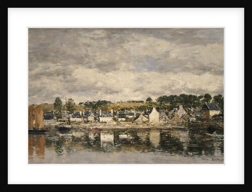 Village by a River, probably 1867 by Eugene Louis Boudin