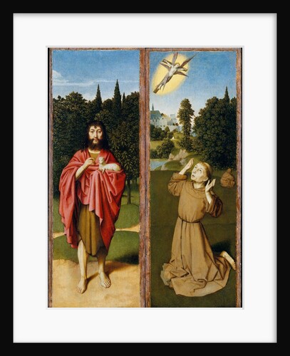 Saint John the Baptist; Saint Francis Receiving the Stigmata, ca. 1485-90 by Gerard David