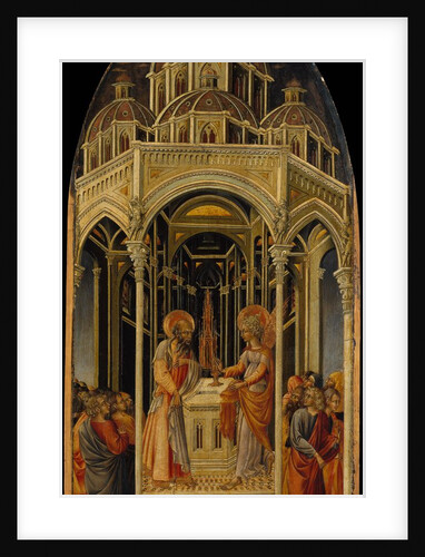 The Annunciation to Zacharias; The Angel of the Annunciation, ca. 1455-60 by Giovanni di Paolo