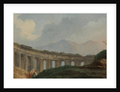 A Colonnade in Ruins by Hubert Robert