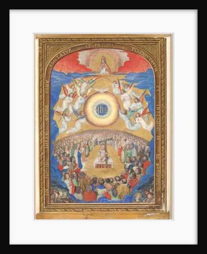 Manuscript Leaf with Adoration of the Holy Name, from a Book of Hours, after 1530 by Simon Bening (influence of)