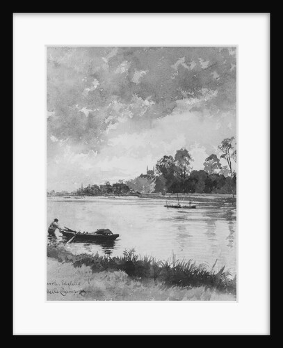 River Scene in England by James Wells Champney