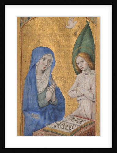 Manuscript Leaf with the Annunciation from a Book of Hours, ca. 1485-90 by Jean Bourdichon