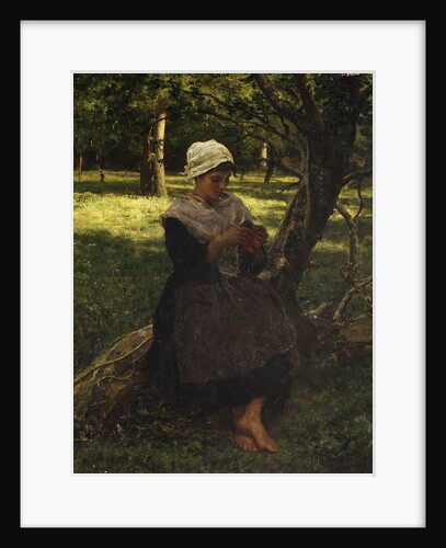 A Peasant Girl Knitting, ca. 1870 by Jules Breton