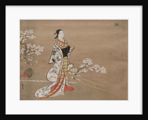 Parody of Murasaki, from 'Lavender', chapter 5 of the Tale of Genji, 18th century by Kawamata Tsuneyuki