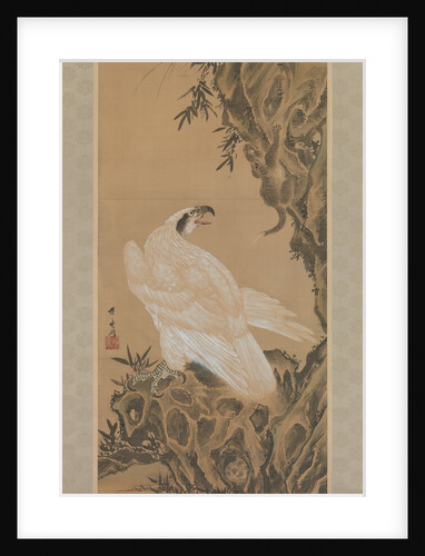 White Eagle Eyeing a Mountain Lion, 1885 by Kawanabe Kyosai