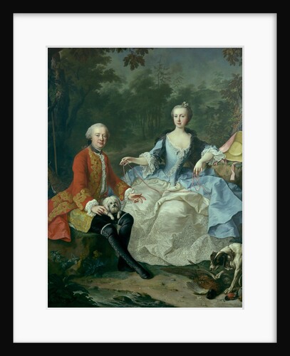 Count Giacomo Durazzo in the Guise of a Huntsman with His Wife…, prob early 1760s by Martin van Meytens