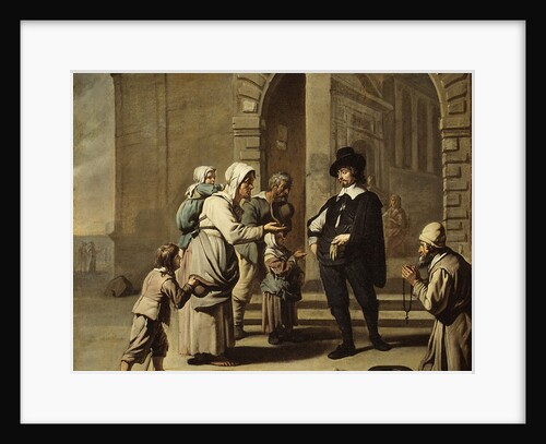 Beggars at a Doorway by Master of the Beguins