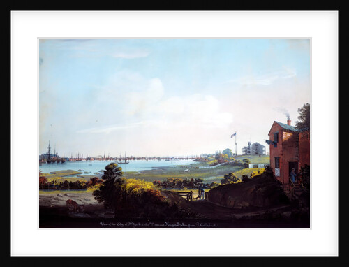 View of the City of New York and the Marine Hospital Taken from Wallabout by Nicolino Calyo