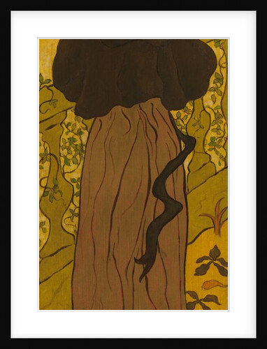 Woman Standing Beside a Balustrade with a Poodle, ca. 1895 by Paul Ranson