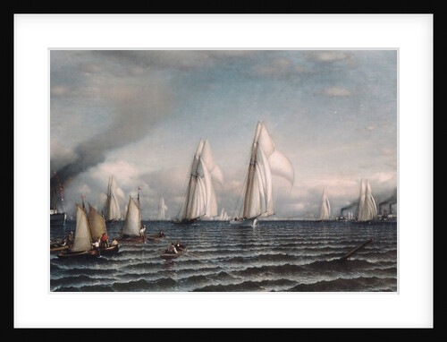 Finish First International Race for America's Cup, August 8, 1870, 1870 by Samuel Colman