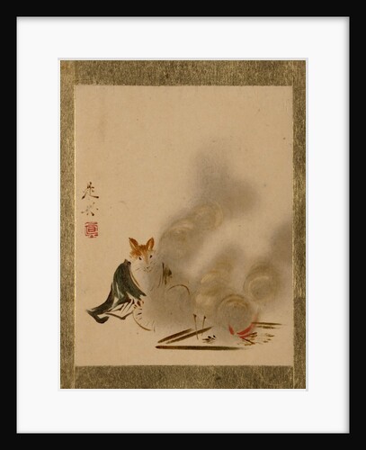 Fox by Mystic Fire by Shibata Zeshin