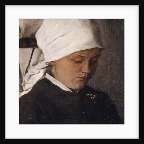 Peasant Girl with a White Headcloth, 1885 by Wilhelm Maria Hubertus Leibl